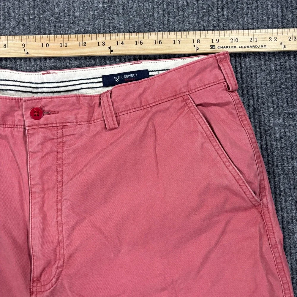 Cremieux Chino Shorts Mens Size 40 Pink Classics Cotton Flat Front